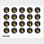 Baa-nana Grappige Banana Puns Donker BG Ronde Sticker (Vel)