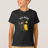 Baa-nana Grappige Banana Puns Donker BG T-shirt (Voorkant)