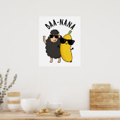 Baa-nana Grappige Banana Puns Poster (Keuken)