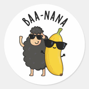 Baa-nana Grappige Banana Puns Ronde Sticker