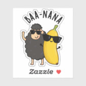 Baa-nana Grappige Banana Puns Sticker (Vel)