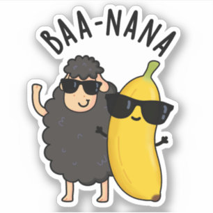 Baa-nana Grappige Banana Puns Sticker