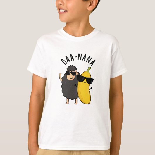 Baa-nana Grappige Banana Puns T-shirt (Voorkant)
