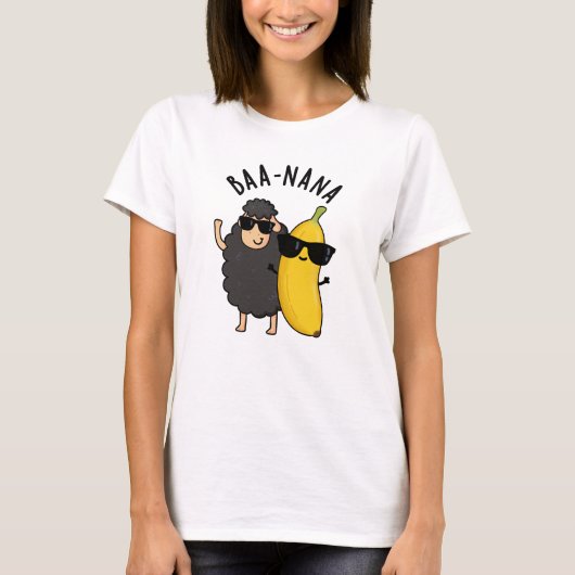 Baa-nana Grappige Banana Puns T-shirt (Voorkant)