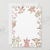 Baa Oink Moo Ik ben Twee Uitnodigingen, Boerderij  Kaart (Achterkant)