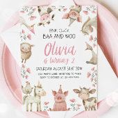 Baa Oink Moo Ik ben Twee Uitnodigingen, Boerderij  Kaart