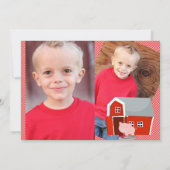 Baa-Oink-Moo Verjaardag uitnodiging (Achterkant)