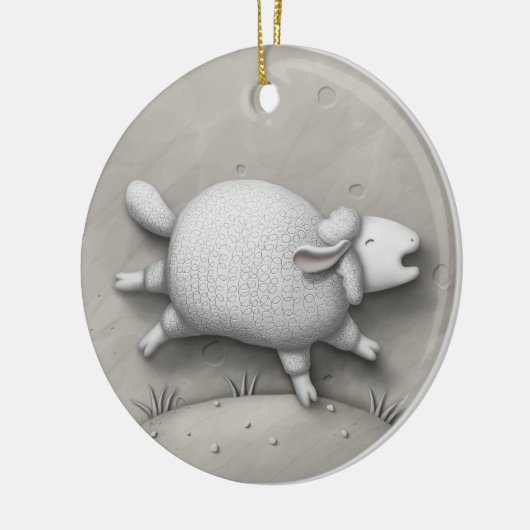 BAA Relief Schattige galopperen Keramisch Ornament (Links)