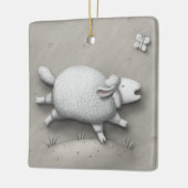 Baa Relief Schattige Happy Sheep Keramisch Ornament (Links)