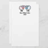 Baa-rilliant - Cute Cartoon Sheep Pair Briefpapier (Voorkant / Achterkant)