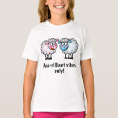 Baa-rilliant - Cute Cartoon Sheep Pair T-shirt (Voorkant)