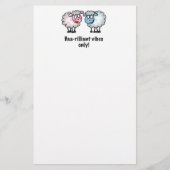 Baa-rilliant - Paar Malse Schapen Briefpapier (Voorkant)