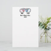 Baa-rilliant - Paar Malse Schapen Briefpapier (Staand voorkant)