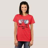 Baa-rilliant - Paar Malse Schapen T-shirt (Voorkant volledig)