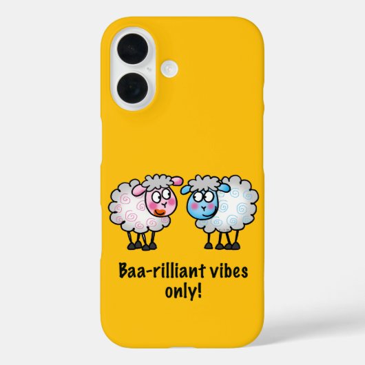 Baa-rilliant - Paar Mooie Schapen Case-Mate iPhone Case (Achterkant)