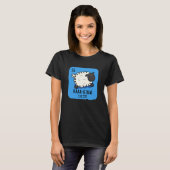 Baa-rium Grappige Schaap Chemie Pun Dark BG T-shirt (Voorkant volledig)