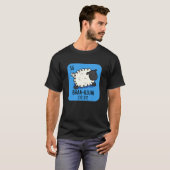 Baa-rium Grappige Schaap Chemie Pun Dark BG T-shirt (Voorkant volledig)