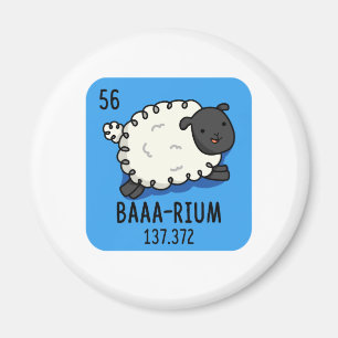 Baa-rium Grappige Schaap Scheikunde Pun Magneet
