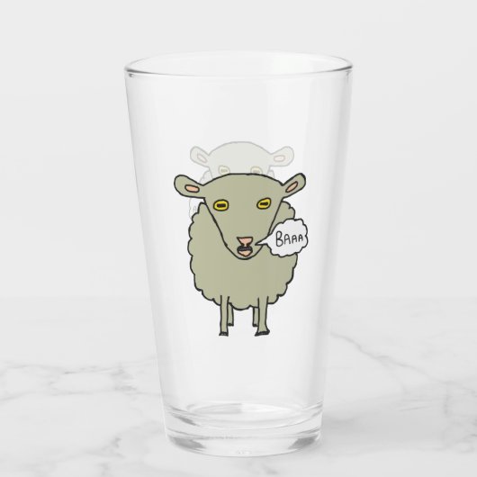 Baa Sheep Glas (Achterkant)