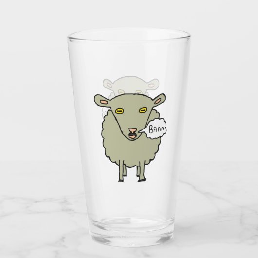 Baa Sheep Glas (Voorkant)