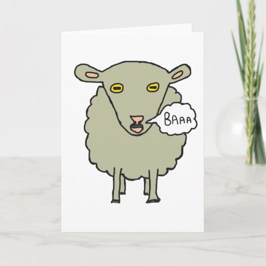 Baa Sheep Kaart (Voorkant)