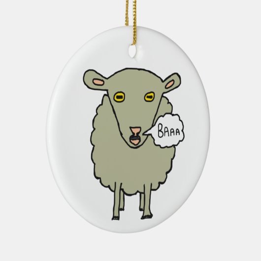 Baa Sheep Keramisch Ornament (Rechts)