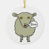 Baa Sheep Keramisch Ornament (Voorkant)
