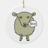 Baa Sheep Keramisch Ornament (Achterkant)