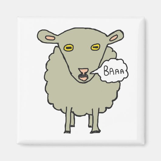 Baa Sheep Magneet (Voorkant)