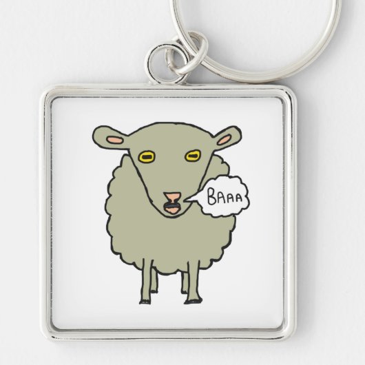 Baa Sheep Sleutelhanger (Voorkant)