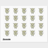 Baa Sheep Vierkante Sticker (Vel)