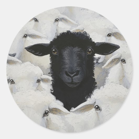 Baa-tle of Individuality Ronde Sticker (Voorkant)