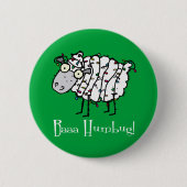 Baaa Bah Humbug Funny Kerstmis Ronde Button 5,7 Cm (Voorkant)