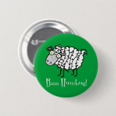 Baaa Bah Humbug Funny Kerstmis Ronde Button 5,7 Cm (Voorkant /achterkant)