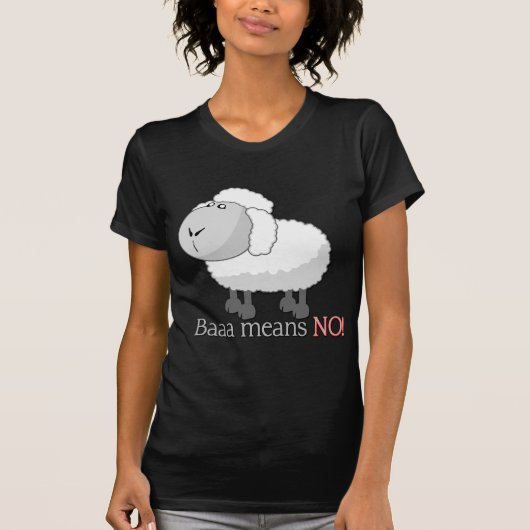 Baaa betekent NEE! T-shirt (Voorkant)
