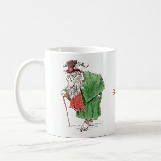 Baaa, Humbug. Ebeneezer Scrooge Goat Mok (Links)