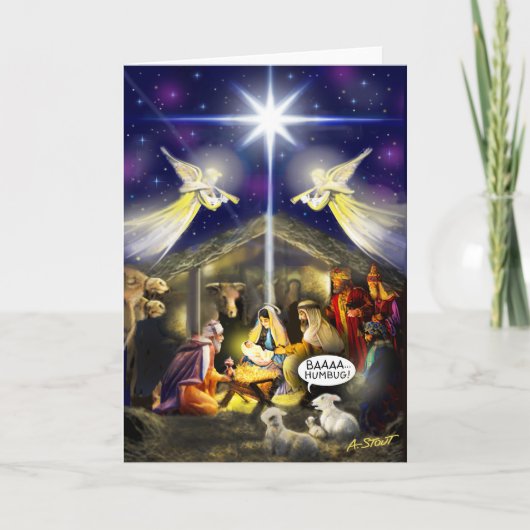 BAAA HUMBUG! - FEESTDAGEN KAART (Voorkant)