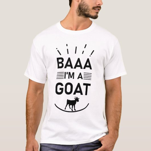 Baaa I'm a Goat Funny Halloween Party Animal T-shirt (Voorkant)
