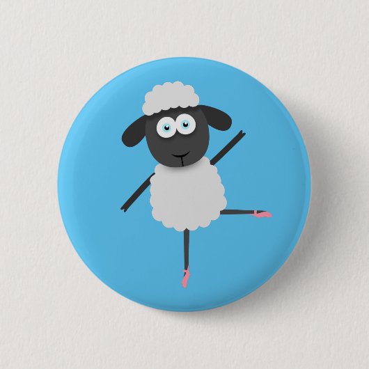 Baaa llerina ronde button 5,7 cm (Voorkant)