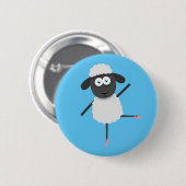 Baaa llerina ronde button 5,7 cm (Voorkant /achterkant)