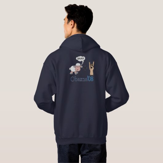 Baaa Rock! Obama Hoodie (Achterkant volledig)