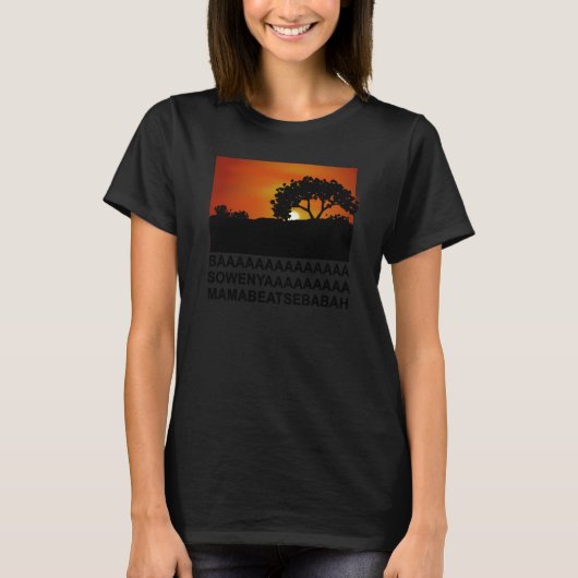 BAAA SOWENYAAA African King Lion T-shirt (Voorkant)