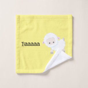 Baaaa Cute Fluffy Lamb Sheep Washandje