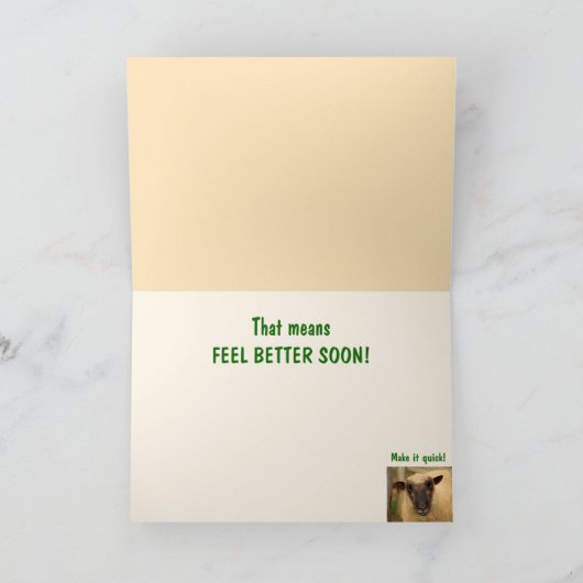 BAAAAAAA Sheep krijgt succes Kaart (Binnen)