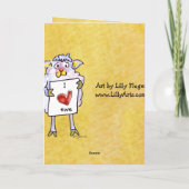 Baaaaaah Mine Valentines Day Cartoon Sheep Feestdagen Kaart (Achterkant)