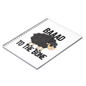 Baaaad To The Bone Grappige Black Sheep Stunt Notitieboek (Linkerzijde)