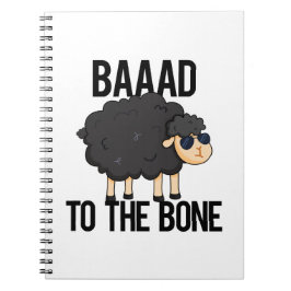 Baaaad To The Bone Grappige Black Sheep Stunt Notitieboek