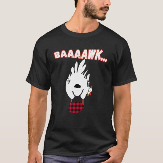 Baaaawk Buffalo geruite ei Kip T-shirt (Voorkant)