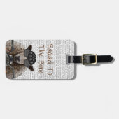 Baaad naar de botte bagagelabel (Voorkant horizontaal)