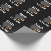 Baaad naar de zwarte schaap van de botte schaap pu cadeaupapier (Hoek)